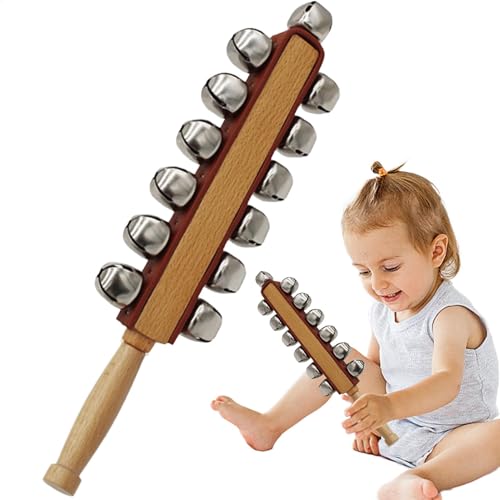 Weihnachten Hand Jingle Bells, Jingle Bell Musikinstrument, Handbell, Musical Percussion Bell, Handbell, Handbell Set, Shaker Jingle Bells 13 Glockeninstrument Kinder Musikspielzeu von Generic