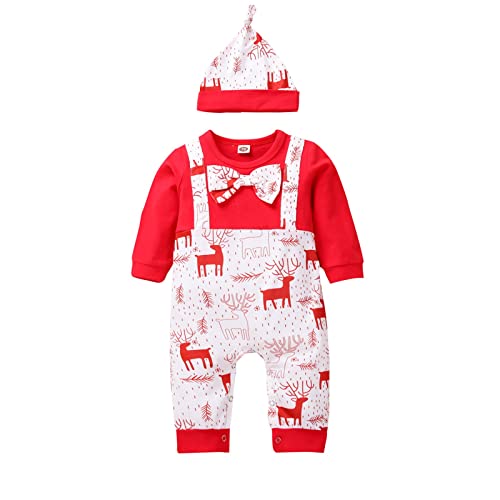 Weihnachten Kostüm Baby Kleidung Mädchen Jungen Baby Overall Winter Christmas Babykleidung Strampler Party Kleidung Set von Generic