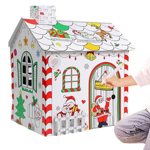 Weihnachts-Malhaus – Weihnachts-Kartonhaus, Weihnachts-Kritzelhausspielzeug für Kleinkinder | Färben Sie Ihr eigenes Weihnachtshaus aus Karton für Kinderzimmer, Kindergarten Weihnachts-Malhaus – Weihnachts-Kartonhaus, Weihnachts-Kritzelhausspielzeug für Kleinkinder | Färben Sie Ihr eigenes Weihnachtshaus aus Karton für Kinderzimmer, Kindergarten von Generic