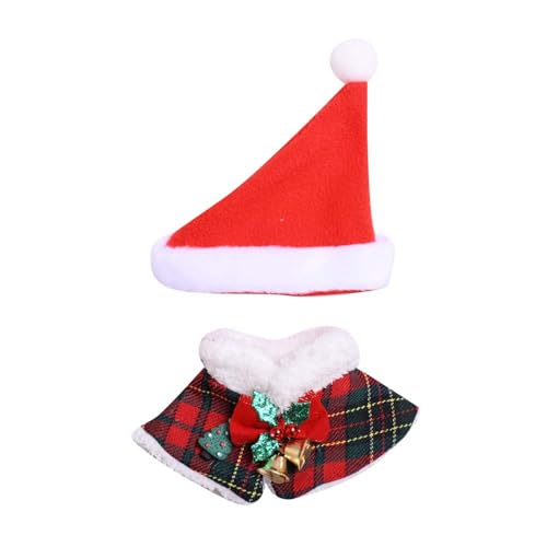 Weihnachts-Puppengewand mit Anhänger, 17 cm, Bezauberndes, modisches Puppengewand (Puppe Nicht im Lieferumfang enthalten) (Red, 适用于17cm玩偶) von Generic