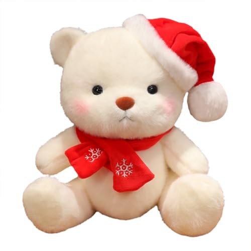Weihnachtsbär Stofftier, Plüschbär mit Mütze | Niedliches 11,81 Zoll Plüschtier als Dekofigur für Weihnachten, Kuscheltier für Kinderzimmer Sofa Winterdeko Geschenkidee für Zuhause Weihnachtsbär Stofftier, Plüschbär mit Mütze | Niedliches 11,81 Zoll Plüschtier als Dekofigur für Weihnachten, Kuscheltier für Kinderzimmer Sofa Winterdeko Geschenkidee für Zuhause von Generic