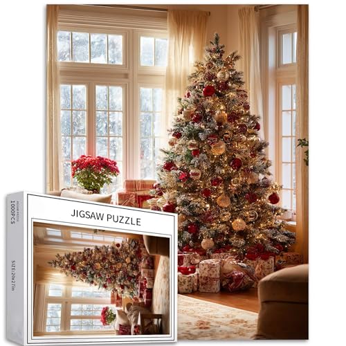 Weihnachtsbaum-Dekoration, 1000-teiliges Puzzle für Erwachsene, Weihnachts-Familientreffen, Kunst-Puzzle, bunte DIY-Puzzles für Heimdekoration, Geschenke, Familienpuzzle, perfekt für Spieleabende, 50 Weihnachtsbaum-Dekoration, 1000-teiliges Puzzle für Erwachsene, Weihnachts-Familientreffen, Kunst-Puzzle, bunte DIY-Puzzles für Heimdekoration, Geschenke, Familienpuzzle, perfekt für Spieleabende, 50 von Generic