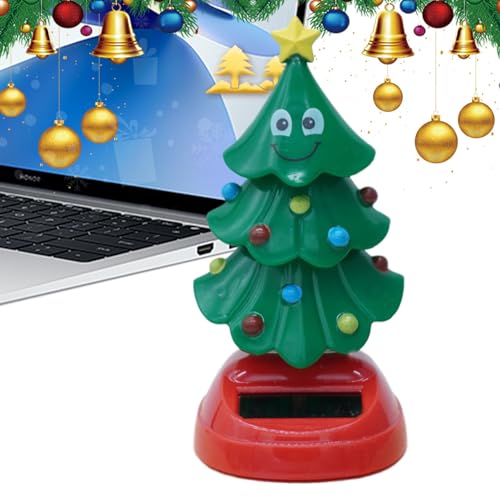 Weihnachtsbaum mit Solartanz, Weihnachtsbaum mit Puppe, Tänzer Weihnachtsbaum des Armaturenbretts des Autos | Neuheit Tänzerin Puppe mit zitterndem Kopf für Auto von Generic