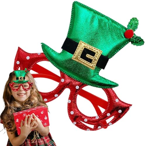Weihnachtsbrille für Kinder | Niedlicher Glitzer-Kostüm-Brillenrahmen, Kostüme, Brillen, Zylinderhut-Form, Weihnachtsfeier-Brille für Kinder, , Mädchen Weihnachtsbrille für Kinder | Niedlicher Glitzer-Kostüm-Brillenrahmen, Kostüme, Brillen, Zylinderhut-Form, Weihnachtsfeier-Brille für Kinder, , Mädchen von Generic