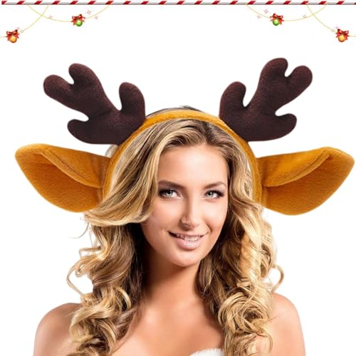 Weihnachtsgeweih-Stirnband, Rentiergeweih-Stirnband, Kopfbedeckung für Partys, Kostüme, Plüschtiere, entzückendes Weihnachts-Stirnband mit Elchgeweih für Erwachsene und Teenager, Geburtstag Weihnachtsgeweih-Stirnband, Rentiergeweih-Stirnband, Kopfbedeckung für Partys, Kostüme, Plüschtiere, entzückendes Weihnachts-Stirnband mit Elchgeweih für Erwachsene und Teenager, Geburtstag von Generic