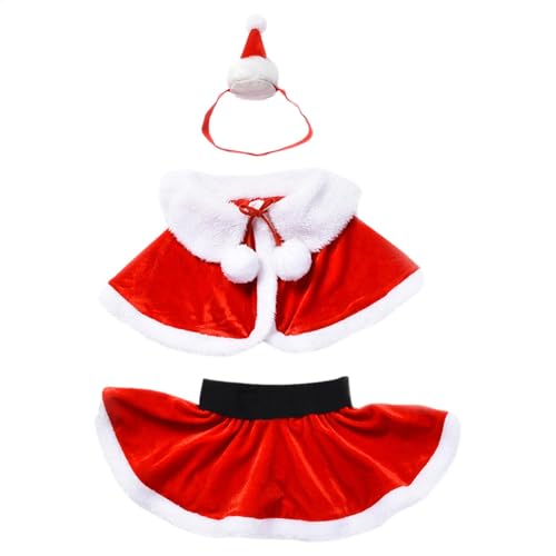 Weihnachtskostüm für Mädchen,Weihnachts-Cosplay-Kostüm für Mädchen - Rotes Cosplay-Kostüm-Kurzrock-Set - Mehrzweck-Kostümzubehör für Weihnachtsfeiern, Familienfeiern, Thementänze und Rollenspiele Weihnachtskostüm für Mädchen,Weihnachts-Cosplay-Kostüm für Mädchen - Rotes Cosplay-Kostüm-Kurzrock-Set - Mehrzweck-Kostümzubehör für Weihnachtsfeiern, Familienfeiern, Thementänze und Rollenspiele von Generic