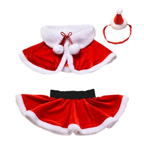 Weihnachtsmann-Kostüm für Mädchen, Weihnachtskostüm für Mädchen | Rotes Cosplay-Kostüm-Kurzrock-Set | Mehrzweck-Kostümzubehör für Weihnachtsfeiern, Familienfeiern, Thementänze und Rollenspiele Weihnachtsmann-Kostüm für Mädchen, Weihnachtskostüm für Mädchen | Rotes Cosplay-Kostüm-Kurzrock-Set | Mehrzweck-Kostümzubehör für Weihnachtsfeiern, Familienfeiern, Thementänze und Rollenspiele von Generic