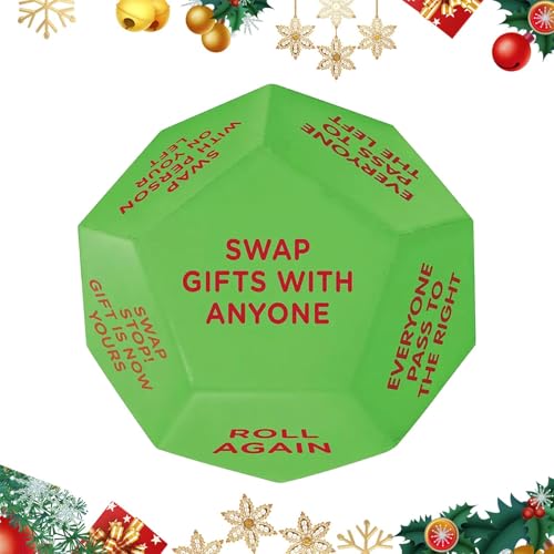 Weihnachtsmann-Würfel-Set, 12 verschiedene Seiten, kleine PU-Würfel, Würfelspiel, lustige Würfelspiele für Frauen und Männer Weihnachtsmann-Würfel-Set, 12 verschiedene Seiten, kleine PU-Würfel, Würfelspiel, lustige Würfelspiele für Frauen und Männer von Generic