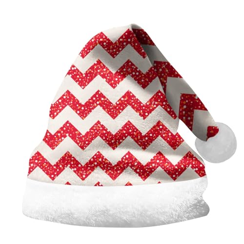 Weihnachtsmütze Unisex Hut mit Festlichem Druck für Erwachsene Kinder als Party Accessoire (3-Blue, M) von Generic