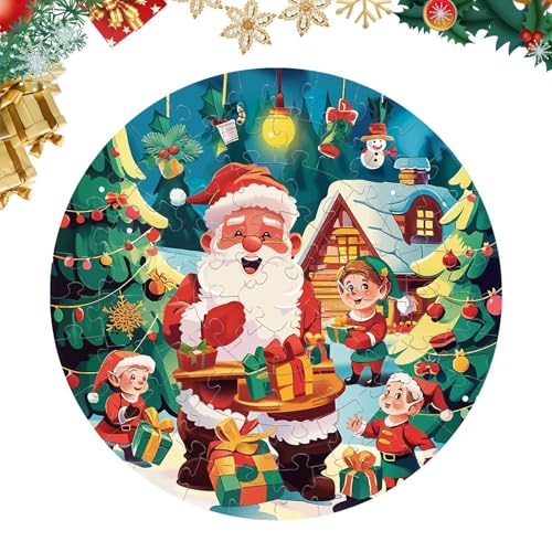 Weihnachtspuzzle – Weihnachtspuzzle, Weihnachtspuzzle Bildung | Weihnachtsmann-Puzzle, 70 Teile, Lernpuzzle 2D für Teile, passen perfekt für Kinder, und Mädchen von Generic