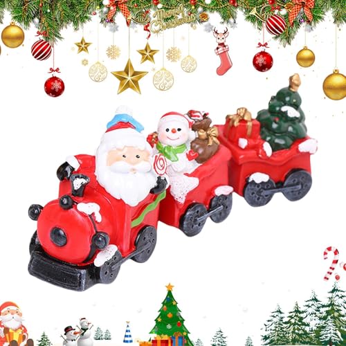 Weihnachtszugmodell,Weihnachtszugset | Weihnachtsmuster-Dekorations-Harz-Weihnachtseisenbahn-Sets - Weihnachtszug-Figur, Lernspielzeug, tragbares Weihnachtsbaum-Zug-Set für, Mädchen, Kinder Weihnachtszugmodell,Weihnachtszugset | Weihnachtsmuster-Dekorations-Harz-Weihnachtseisenbahn-Sets - Weihnachtszug-Figur, Lernspielzeug, tragbares Weihnachtsbaum-Zug-Set für, Mädchen, Kinder von Generic