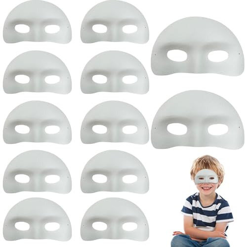 Weiße Gesichtsmaske zum Bemalen, weißes Gesichtspaket für Graffiti – 12 handgefertigte Halbmasken, Masken zum Ausmalen, Graffiti-Maske für das Klassenhaus, Graffiti-Malerei Weiße Gesichtsmaske zum Bemalen, weißes Gesichtspaket für Graffiti – 12 handgefertigte Halbmasken, Masken zum Ausmalen, Graffiti-Maske für das Klassenhaus, Graffiti-Malerei von Generic