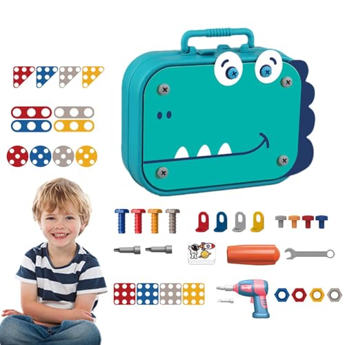 Werkzeug-Set für Spielzeug, Werkzeugset für Kleinkinder | Schraubenspielzeug-Set – 211-teiliges Schraubenspielzeug für Kinder, Grundfertigkeitsspiel, Lernspielzeug für Kinder von Generic
