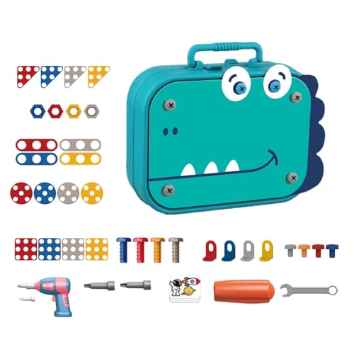 Werkzeugkasten für Kleinkinder, Werkzeug-Set für Spielzeug, Zimmermannsspielzeug, 211-teiliges Schraubenspielzeug für Schrauben, Grundfertigkeiten, Lernspielzeug von Generic