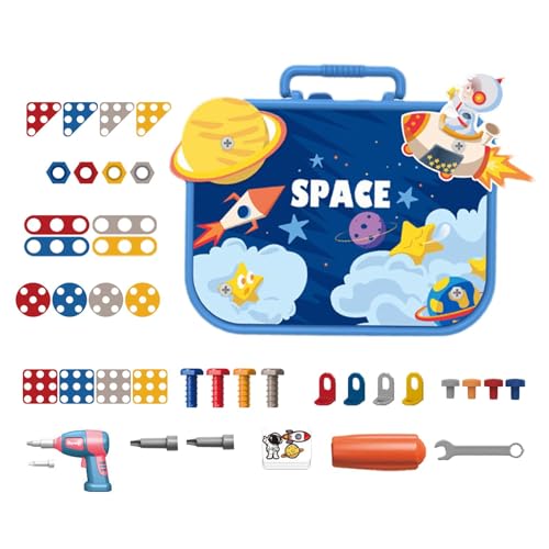 Werkzeugkasten für Kleinkinder, Werkzeug-Set für Spielzeug | Werkzeugset für Kleinkinder, 211-teiliges Schraubenspielzeug für Kleinkinder, Schrauben-Set, Grundfertigkeiten, Lernspielzeug von Generic