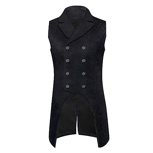 Weste Herren Frack - Viktorianische Hof Anzugweste Herren Zweireihig Gothic Trachtenweste Elegant Mittelalter Anzug Weste Steampunk Gilet Halloween Kostüm Western Trachtenwesten für Männer Hochzeit Weste Herren Frack - Viktorianische Hof Anzugweste Herren Zweireihig Gothic Trachtenweste Elegant Mittelalter Anzug Weste Steampunk Gilet Halloween Kostüm Western Trachtenwesten für Männer Hochzeit von Generic