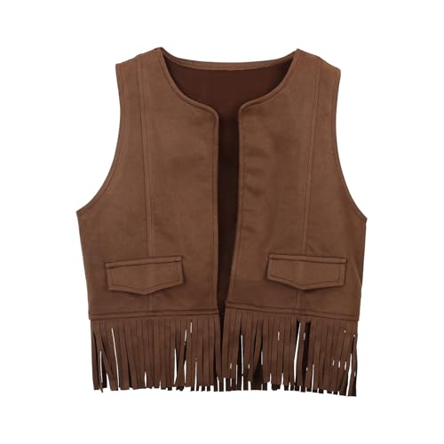 Western-Cowboy-Weste für Kinder Ärmelloses Faschingskostüm mit Fransen – Ideal für Halloween und Western-Partys Western-Cowboy-Weste für Kinder Ärmelloses Faschingskostüm mit Fransen – Ideal für Halloween und Western-Partys von Generic