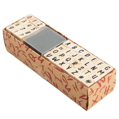 Wett-Briefmarken-Set aus Holz mit Gummi, kreativ langlebig und Zahlen | Einfach zu tragen Briefmarken-Set Als Geschenk für Freunde und Familie Wett-Briefmarken-Set aus Holz mit Gummi, kreativ langlebig und Zahlen | Einfach zu tragen Briefmarken-Set Als Geschenk für Freunde und Familie von Generic