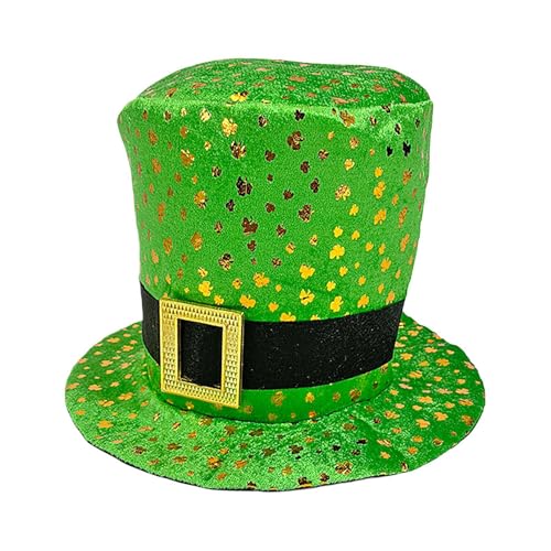Wichtelhut - St. Patrick's Day Hut Irisches Kostümzubehör | Shamrock Design, Erwachsenengröße, Unisex, Partybevorzugung, festliche Feiertags-Kopfbedeckung, , Habilla von Generic