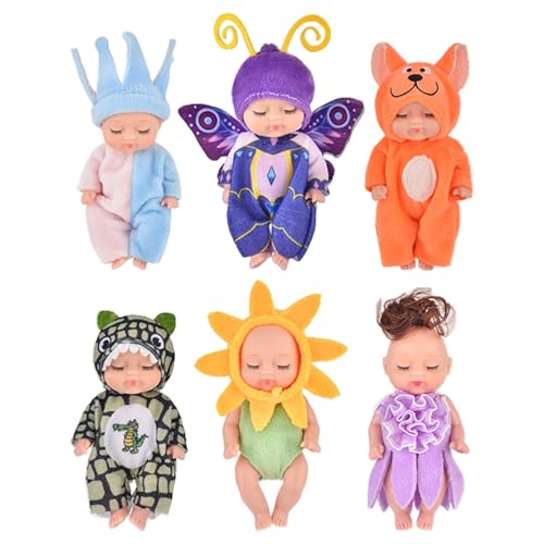 Wiedergeborene Puppe, wiedergeborene Puppenkinderkinder | Reborn Doll Kit 6 Realistic Look Puppen - 5,1 Zoll wiedergeborenes Puppen, realistische Puppe, für Mädchen, und Kinder über 3 Jahre. Wiedergeborene Puppe, wiedergeborene Puppenkinderkinder | Reborn Doll Kit 6 Realistic Look Puppen - 5,1 Zoll wiedergeborenes Puppen, realistische Puppe, für Mädchen, und Kinder über 3 Jahre. von Generic
