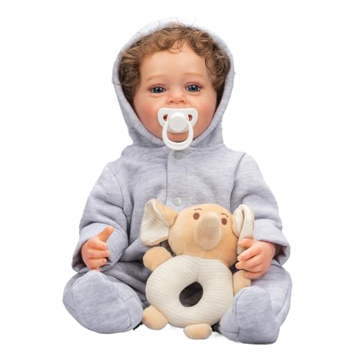 Wiedergeborener - 22 Zoll handgefertigte realistische -Jungenpuppe, realistische posige Babypuppe Reborn wirkliche Babypuppen für Kinder Mädchen Wiedergeborener - 22 Zoll handgefertigte realistische -Jungenpuppe, realistische posige Babypuppe Reborn wirkliche Babypuppen für Kinder Mädchen von Generic