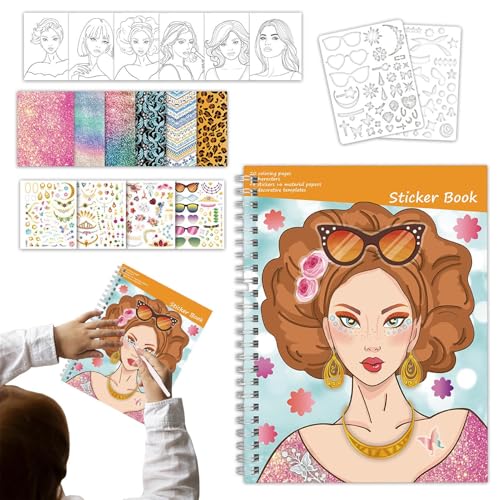 Wiederverwendbares Sticker-Set – Anzieh-Aktivität, Kunstspiel | Kreativitäts-Fähigkeitsaufbau Mit Kombinierbaren Outfits Für Vorschulkinder, Kleinkinder, Teenager, Reisen, Familienspielzeit, Autofahrt von Generic