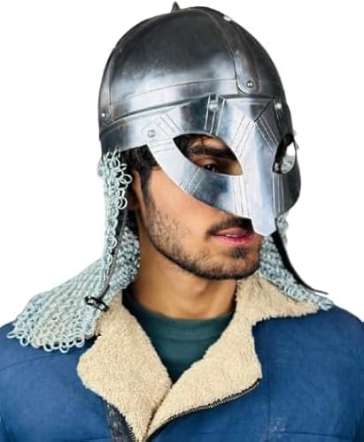 Wikinger Kettenpanzerhelm, mittelalterlicher Stahlhelm, 18 Gauge, handgeschmiedete LARP-Rüstung, bestes Geschenk Wikinger Kettenpanzerhelm, mittelalterlicher Stahlhelm, 18 Gauge, handgeschmiedete LARP-Rüstung, bestes Geschenk von Generic