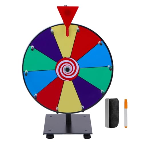 Windrad, 12 Zoll Drehrad mit Stift und Radiergummi, Robuste Basis mit 10 Steckplätzen Tischrad | Roulette-Rad für Kinder und Erwachsene, 16,5 x 12 Zoll Windrad, 12 Zoll Drehrad mit Stift und Radiergummi, Robuste Basis mit 10 Steckplätzen Tischrad | Roulette-Rad für Kinder und Erwachsene, 16,5 x 12 Zoll von Generic