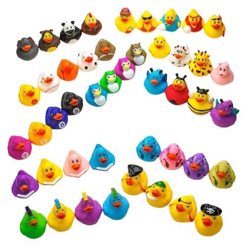 Winzige Gummi Enten - Floating Toys, Quietschbadeset | Durrbar wasserspiel Dekoration sensorisch spaß entzückend Tier schwimmend sicheres sammler neuheit leichtes von Generic