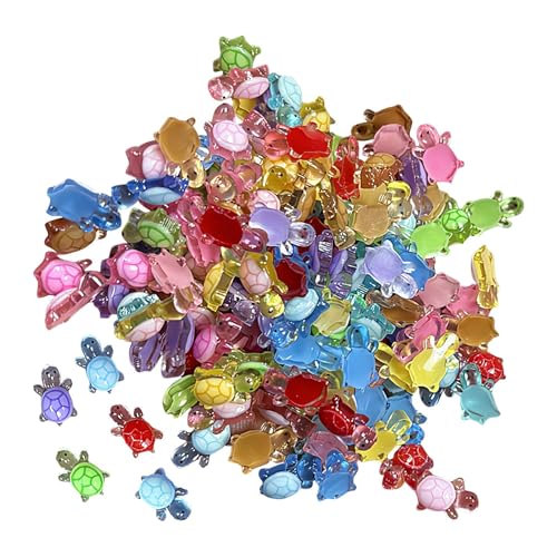 Winzige Schildkröten, Miniaturschildkröten,Puppenhaus Miniatur Meeresschildkröten | Winzige Tierfiguren Set von 100 für Gartenlandschaft Home Terrarium Crafts Cake Toppers Geburtstagsfeier Geschenke von Generic