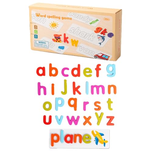 Wörterbuchstabierspiel aus Holz, Zauberlernspielzeug aus Holz, Lernspielzeug, passend zum Alphabet, Vorschule Vorschule, Wörter lernen, Aktivitäten für alle von Generic