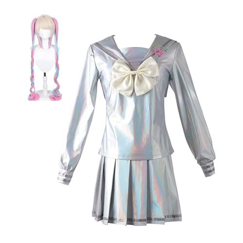 Womens Anime Cosplay Costume for Kangel Dress School Uniform Full Set with Wig Halloween Party von Generic