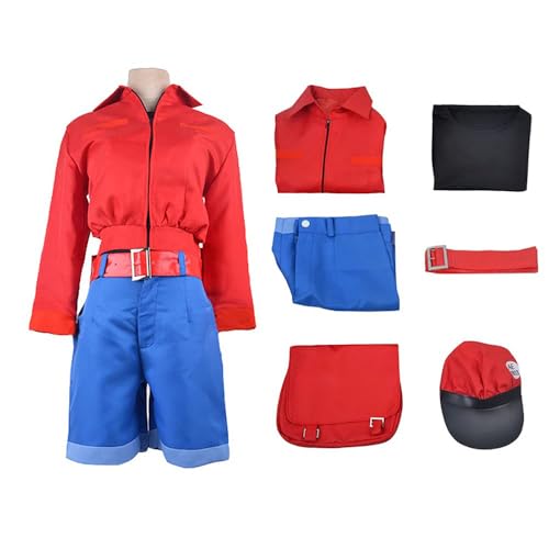 Womens Anime Cosplay Kostüm Für Rote Blutkörperchen Schule Uniform Hut Full Set Outfit Mit Tasche (Rot,M) von Generic