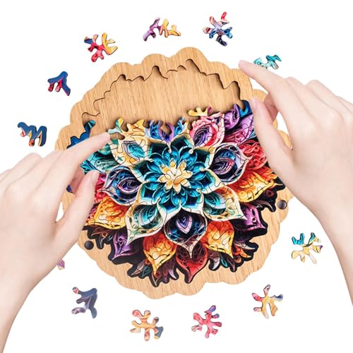 Wood Puzzles für Erwachsene – Holzpuzzle mit 74 Teilen, Blumenmotiv | Puzzlespiel 5,12 x 5,12 Zoll für und Erwachsene, Tisch-Herzstück für Familienfeiern und Wood Puzzles für Erwachsene – Holzpuzzle mit 74 Teilen, Blumenmotiv | Puzzlespiel 5,12 x 5,12 Zoll für und Erwachsene, Tisch-Herzstück für Familienfeiern und von Generic