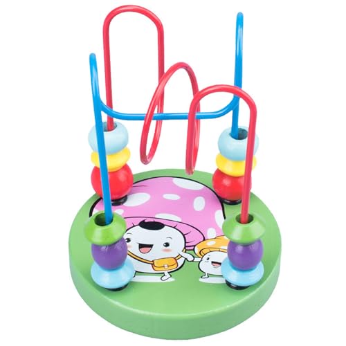 Wooden Bead Maze Roller Pädagogisches Entwicklungs Für Vorschule Aktivität Für Nby71 (E, 9x9x12cm) von Generic