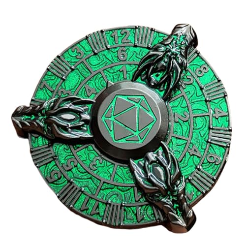 Würfel, Roulette-Würfel | Coole Zaubersteine Sets | Roulette Spinner, Retro Zahnrad, Zinklegierung Rollenspiel-Würfel, Fidget Toy for Tischspiele von Generic