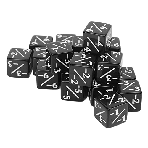 Würfel-Set 20 Stück Acryl Zahlen Würfel-Set 6 Seiten des Rätsels Für Vorschulbildung (Schwarz) von Generic