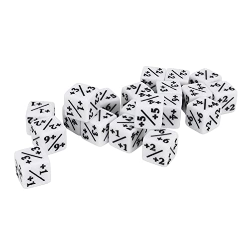 Würfel-Set 20 Stück Acryl Zahlen Würfel-Set 6 Seiten des Rätsels Für Vorschulbildung (Weiß) von Generic