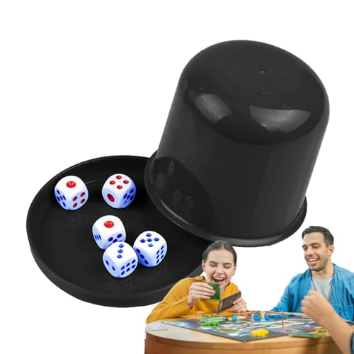Würfel-Shaker-Becher-Set - Würfelbecher-Set Für Erwachsene, Lustiger Würfelbecher,würfel-Shaker-Becher Für Bar-Partys | Familien-Würfelspiele, Würfel-Shaker Mit 5 Würfeln, Lustige Würfel-Cup-Spiele Würfel-Shaker-Becher-Set - Würfelbecher-Set Für Erwachsene, Lustiger Würfelbecher,würfel-Shaker-Becher Für Bar-Partys | Familien-Würfelspiele, Würfel-Shaker Mit 5 Würfeln, Lustige Würfel-Cup-Spiele von Generic