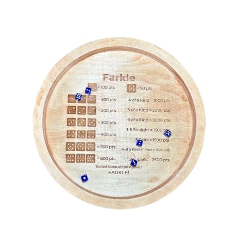 Würfel-Stützbrett | Rundes Holzbrett für Tischspiele, Brettspiel-Zubehör für Freundeversammlungen, Reisen von Generic