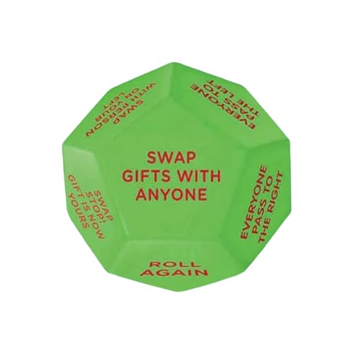 Würfel zum Austausch von Weihnachtsgeschenken – lustiges Spiel für Weihnachtsfeier, Wurfwürfel | Fügt die Spannung hinzu, macht Geschenke unvergesslich | perfekt für das weiße Elefantenspiel & Yankee von Generic