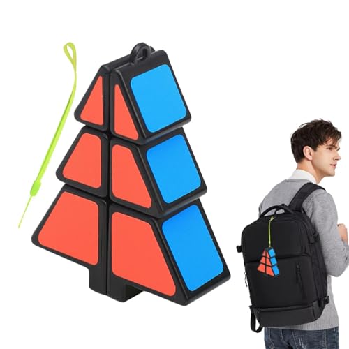 Würfelanhänger, Puzzle Weihnachtsbaum | Kreatives Spielzeug mit Anhänger Puzzle Ultra Glatt Würfel Weihnachtsbaum 1X2X3 - Weihnachtsbaumschmuck Speed Baum Puzzle Schlüsselanhänger von Generic