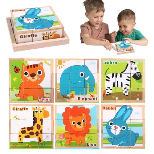 Würfelpuzzle aus Holz, Würfelpuzzle aus Holz für Kleinkinder, Blockwürfel für Kinder, Holzpuzzle mit Ablagefach Würfelpuzzle aus Holz, Würfelpuzzle aus Holz für Kleinkinder, Blockwürfel für Kinder, Holzpuzzle mit Ablagefach von Generic