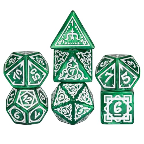 Würfelset - Dungeon Sieben Würfelset Acrylspiel -Thema Würfel | Lebendige Farben Design Mysteriöses Dekoration Mit Magnetpraxis, Raffiniertes Gameplay Dice Dragon Decoration Toy Für Familie, Freunde von Generic