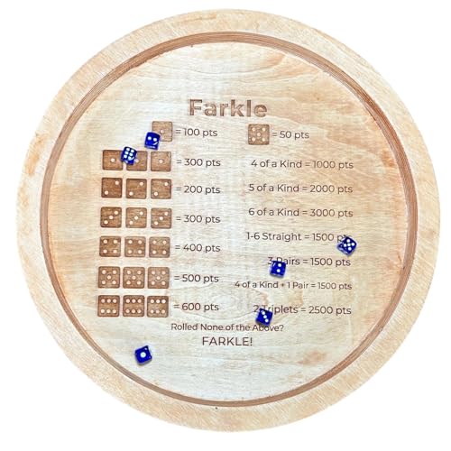 Würfelspielbrett – Würfelbrett aus Holz, Würfelbrett Farkle | Funny Spots Würfelspiel aus Holz, Farkle klassisches Würfelspielbrett aus Holz für Erwachsene, Familie, Gesellschaftsspiel Würfelspielbrett – Würfelbrett aus Holz, Würfelbrett Farkle | Funny Spots Würfelspiel aus Holz, Farkle klassisches Würfelspielbrett aus Holz für Erwachsene, Familie, Gesellschaftsspiel von Generic