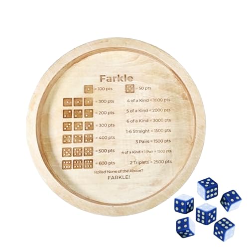 Würfeltablett für Brettspiele, Tablett zum Rollen von Würfeln, Holzständer für Tischwürfel, Würfelhalter für Brettspiele für Familienabende, Zubehör für Reisen von Generic
