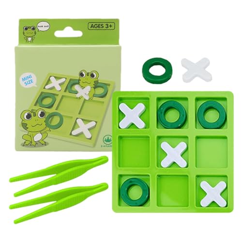 XO OX-Spiel für Kinder, Tac Toe-Tischspiel,Interaktives pädagogisches Desktop-Brettspiel - Familienspiele, Partygeschenke, kompaktes Reisespielzeug, Indoor-/Outdoor-Spiel für Erwachsene und Kinder von Generic