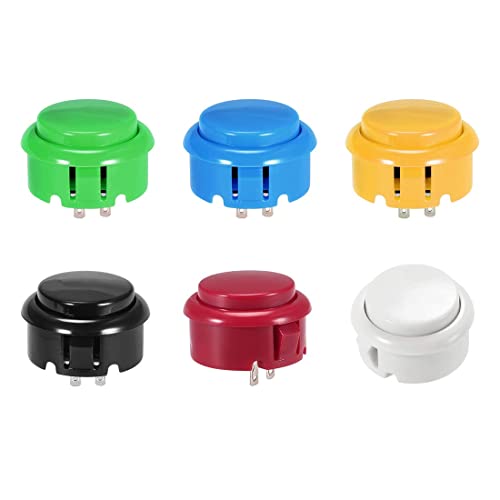 XYWHPGV 30mm Montageloch Momentary Game Push Button Switch für Arcade-Videospiele 6 Farben 12 Stück(f9ce3 98d89 d0686 9b394 6bbbc 4792a von Generic