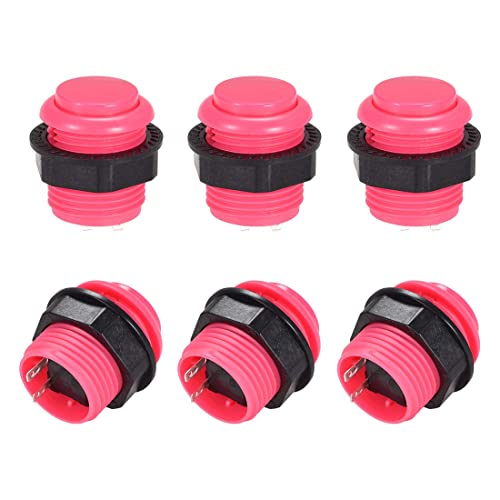 XYWHPGV M24 Momentary Game Push Button Switch für Arcade-Videospiele Pink 4pcs(97175 22606 d0553 11867 0d1dd 4da1b von Generic