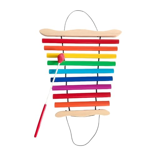 Xylophon mit 9 Tönen, pädagogisches Lernspielzeug, Geburtstagsgeschenk, Motorik-Spielzeug, 9 Töne, handliches Glockenspiel, Musikinstrument für von Generic